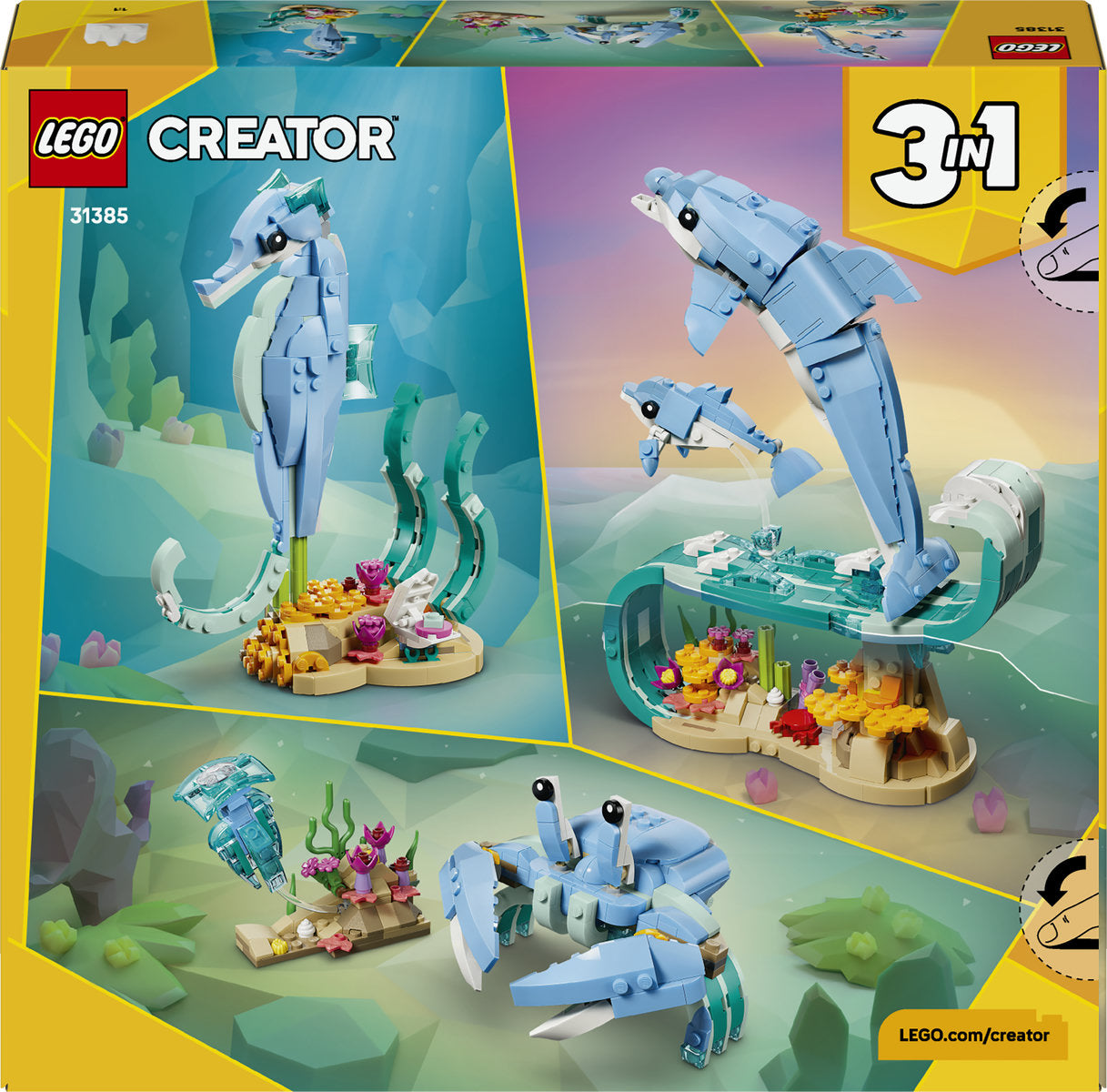 LEGO Creator 3in1 Sea Animals: Beautiful Dolphins 31385