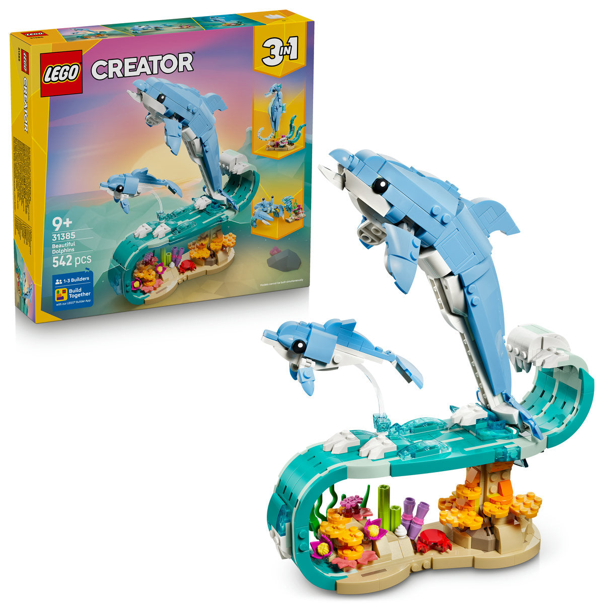 LEGO Creator 3in1 Sea Animals: Beautiful Dolphins 31385
