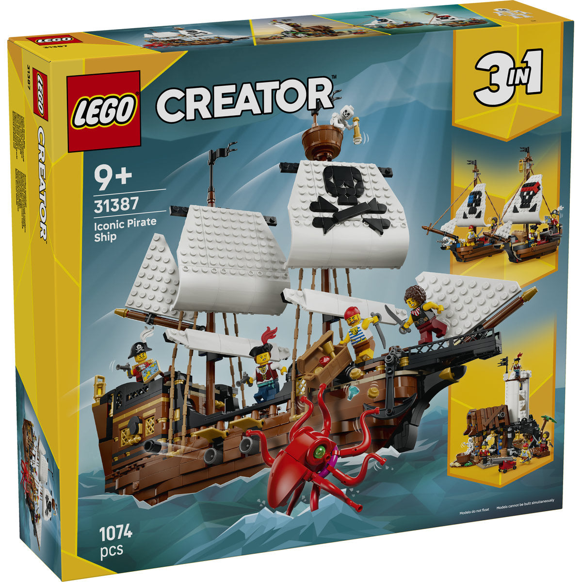 LEGO Creator 3 in 1 Iconic Pirate Ship Building Set 31387