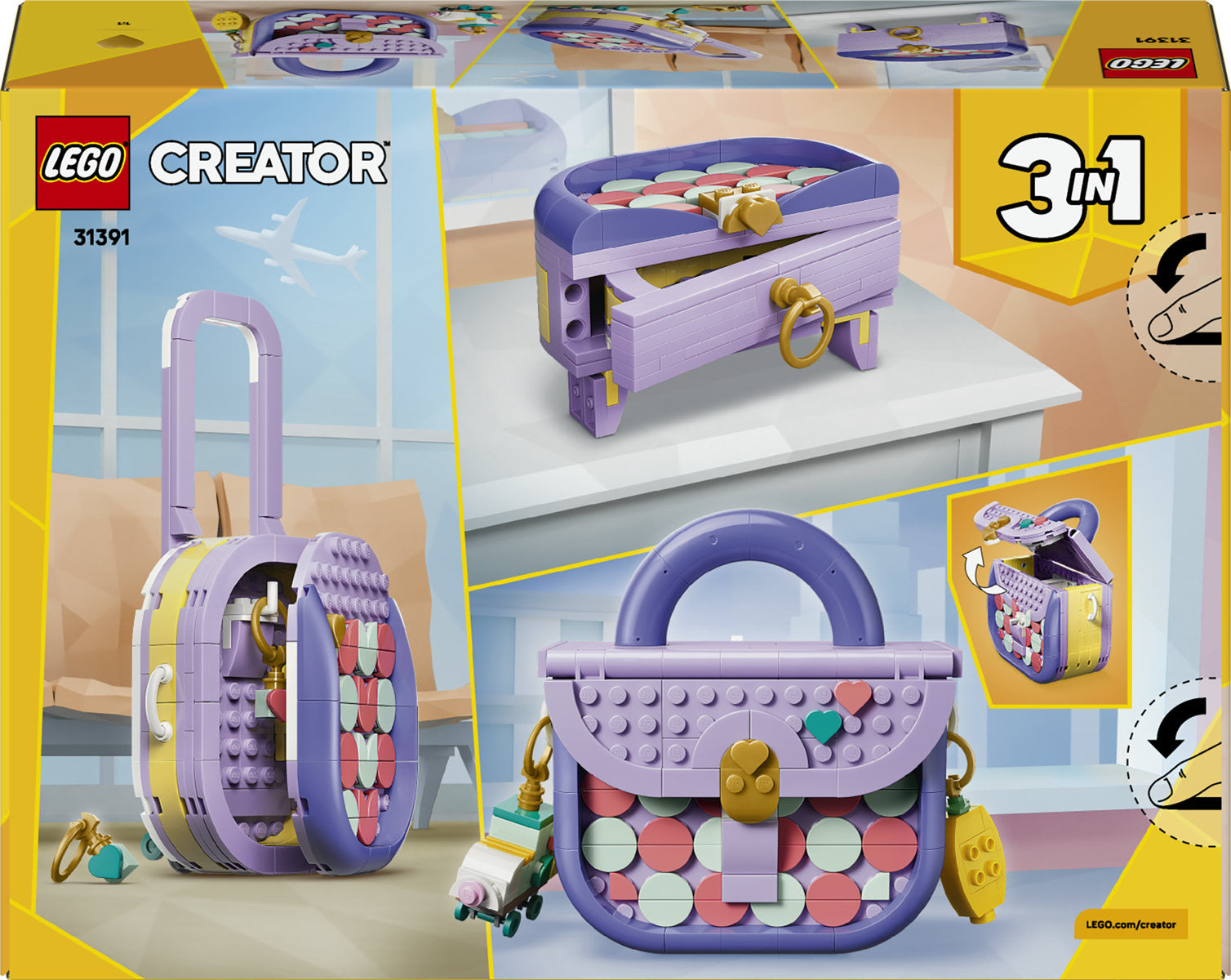 LEGO Creator 3 in 1 Fashion Bag with Storage Building Set 31391