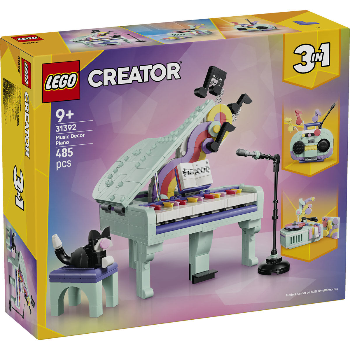 LEGO Creator 3 in 1 Music Piano with Cat Building Set 31392