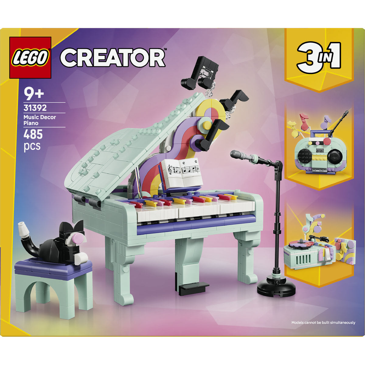 LEGO Creator 3 in 1 Music Piano with Cat Building Set 31392