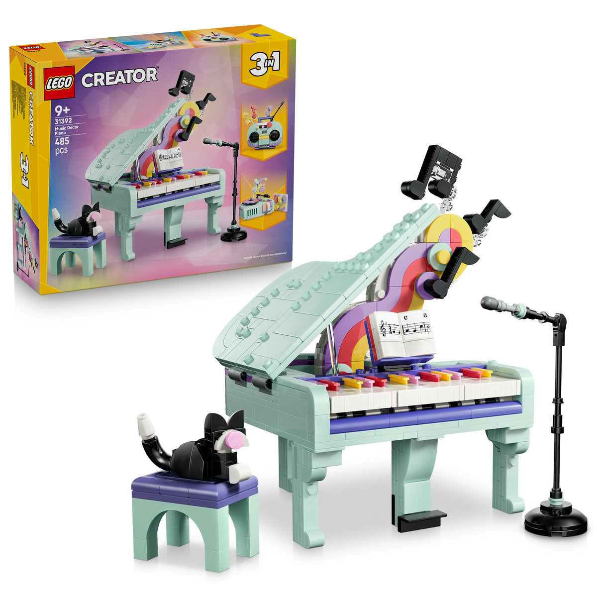 LEGO Creator 3 in 1 Music Piano with Cat Building Set 31392