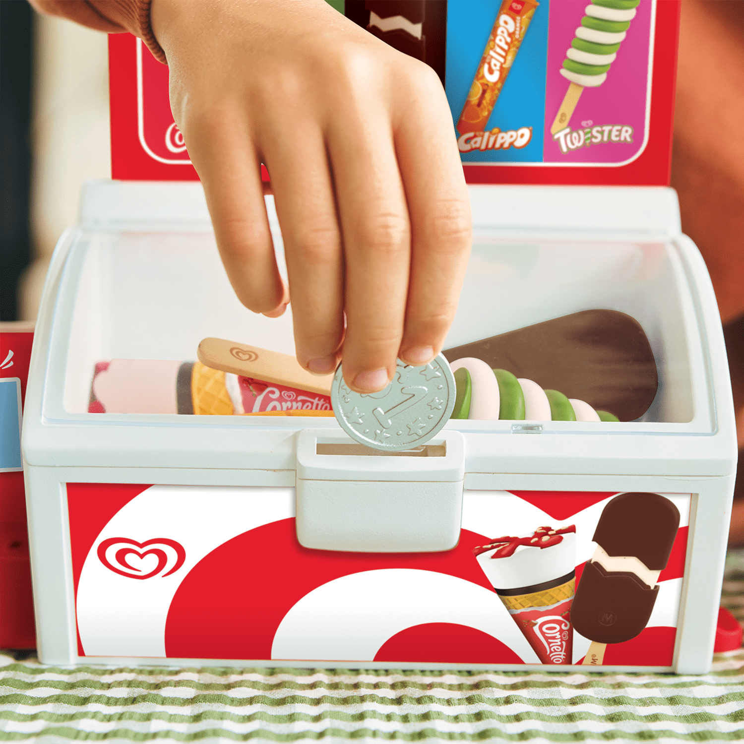 Casdon Toy Play Ice Cream Freezer Role Play Set
