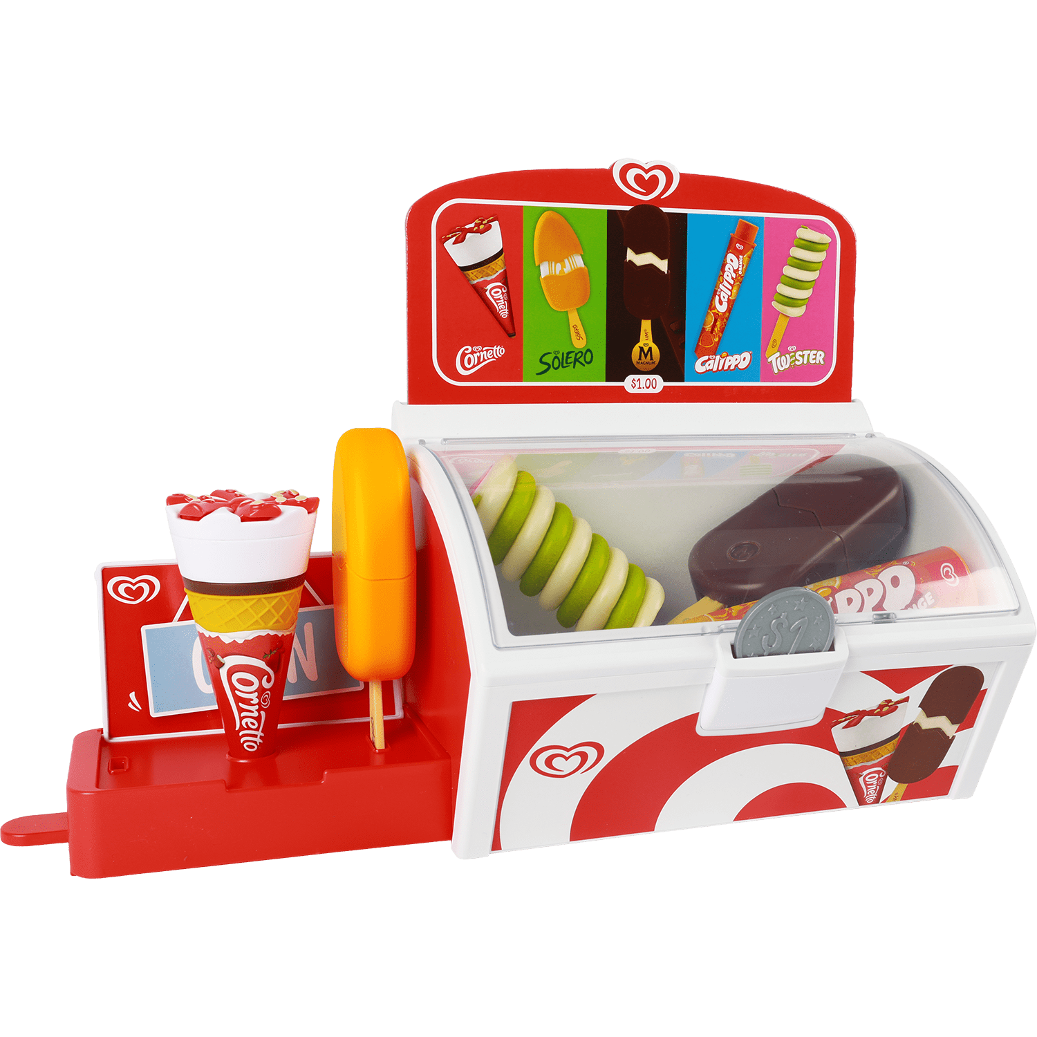 Casdon Toy Play Ice Cream Freezer Role Play Set