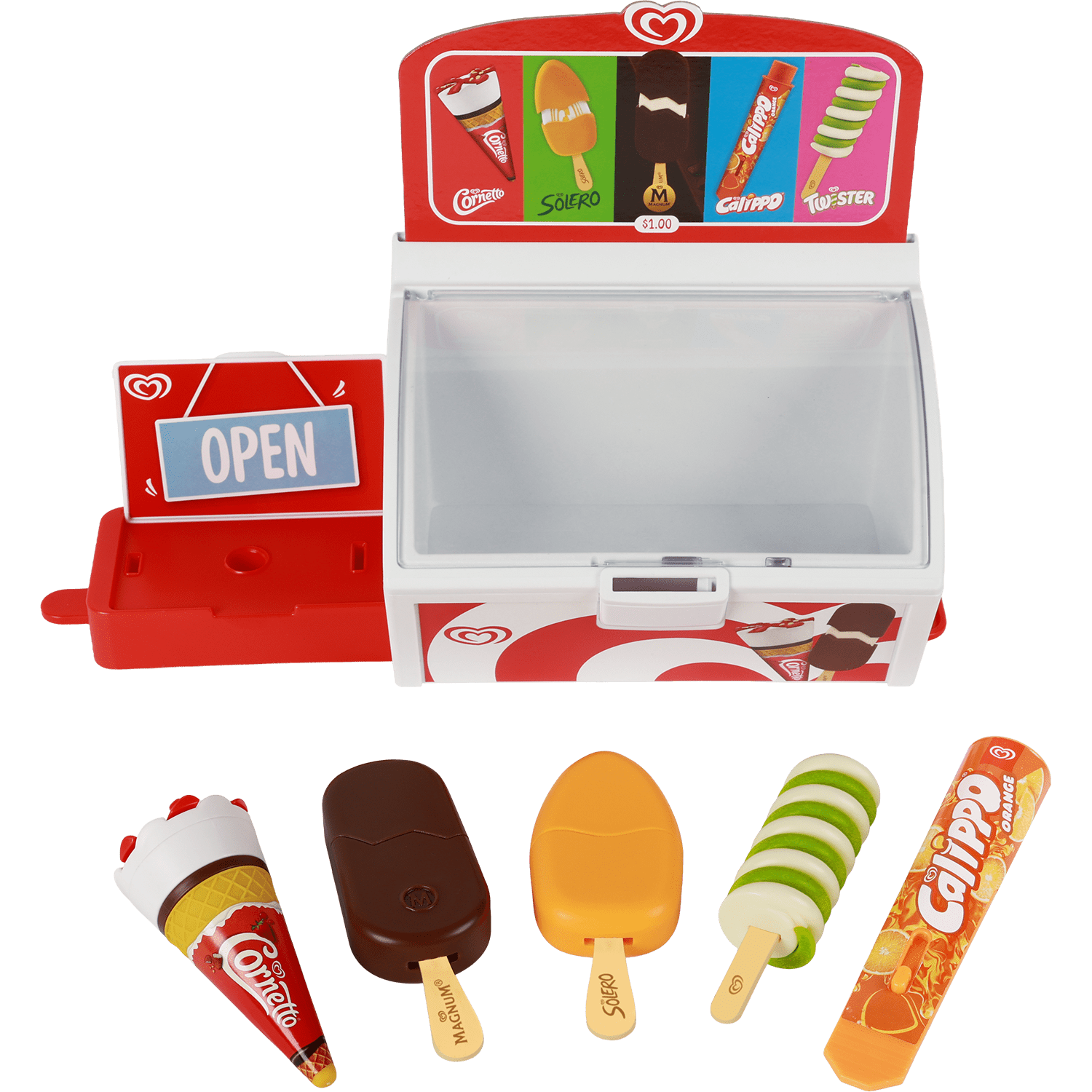 Casdon Toy Play Ice Cream Freezer Role Play Set