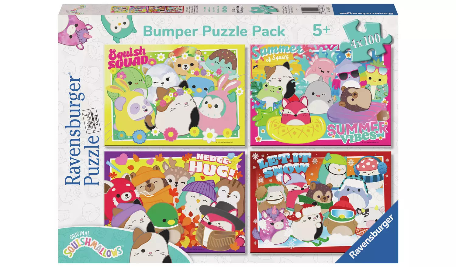 Ravensburger Squishmallows 4x100 Piece Jigsaw Puzzle Set