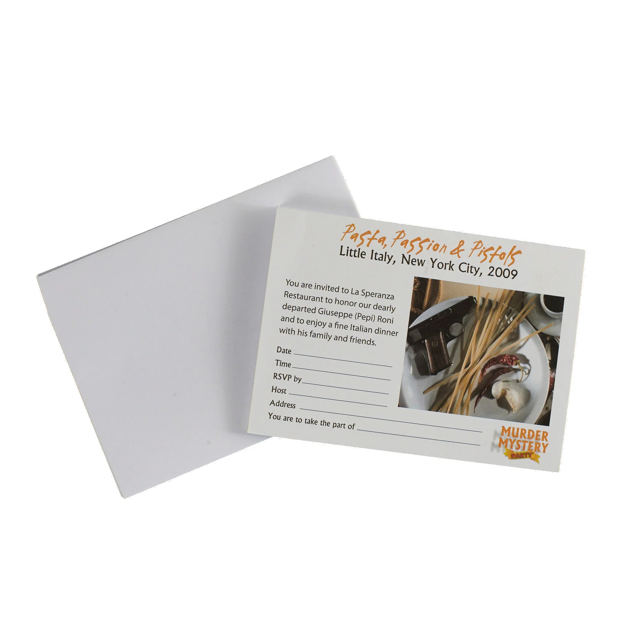 Murder Mystery Dinner Party - Pasta, Passion and Pistols