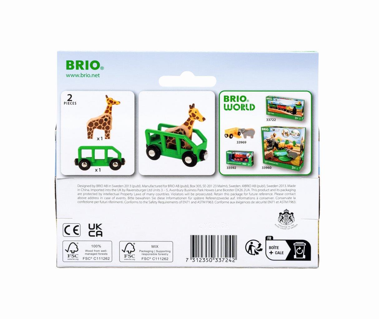 BRIO Giraffe and Wagon