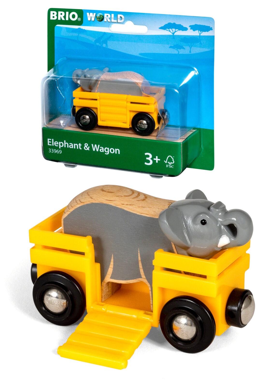 BRIO Elephant and Wagon