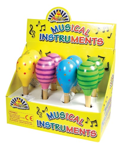 Wooden Maracas Asst