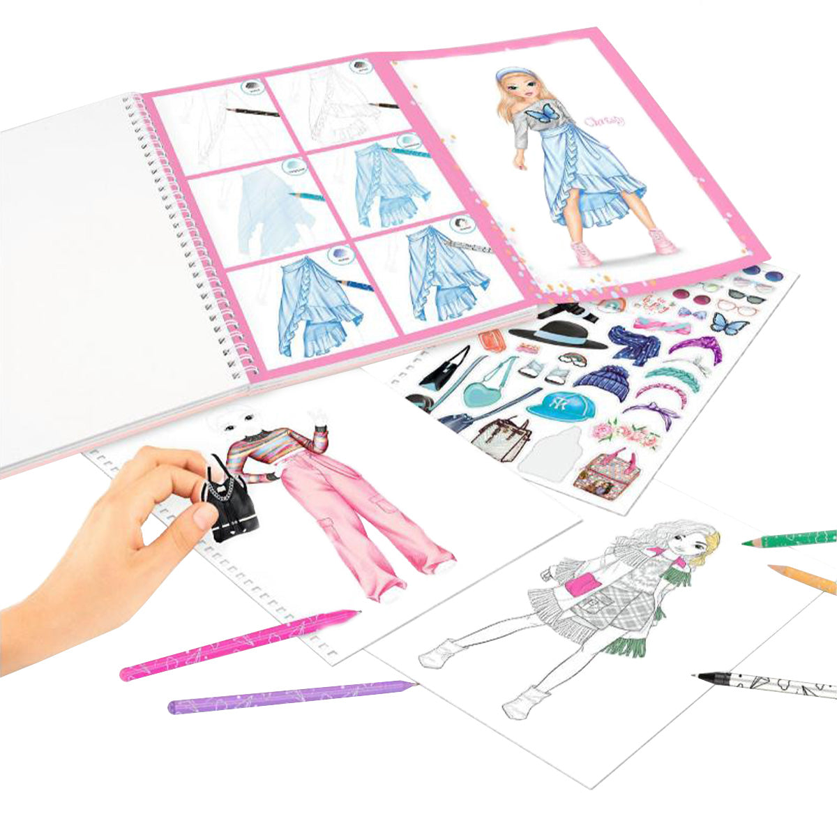 TOPModel Colouring Book with Pen Set