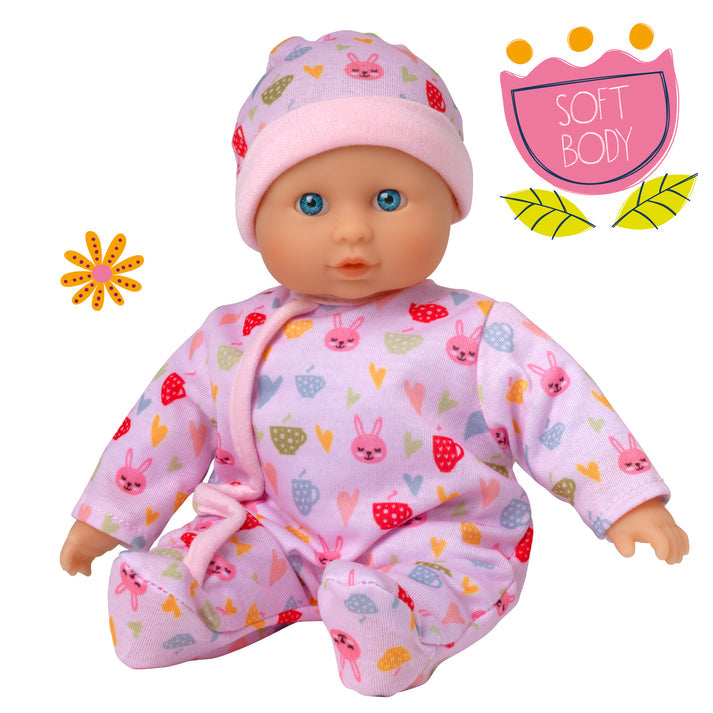 Dolls World Baby Grace - 25cm Soft-Bodied White Doll