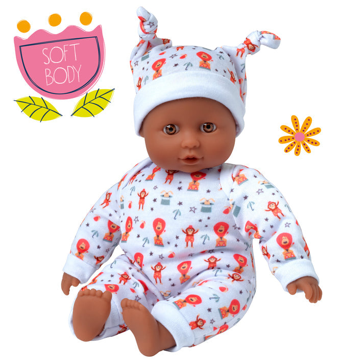 Dolls World Baby Grace - 25cm Soft Bodied Ethnic Doll