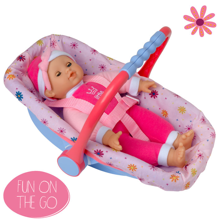 Dolls World Isabella 30cm Doll & Car Seat