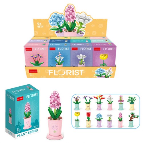 Building Brick Flower Florist Kits Asst