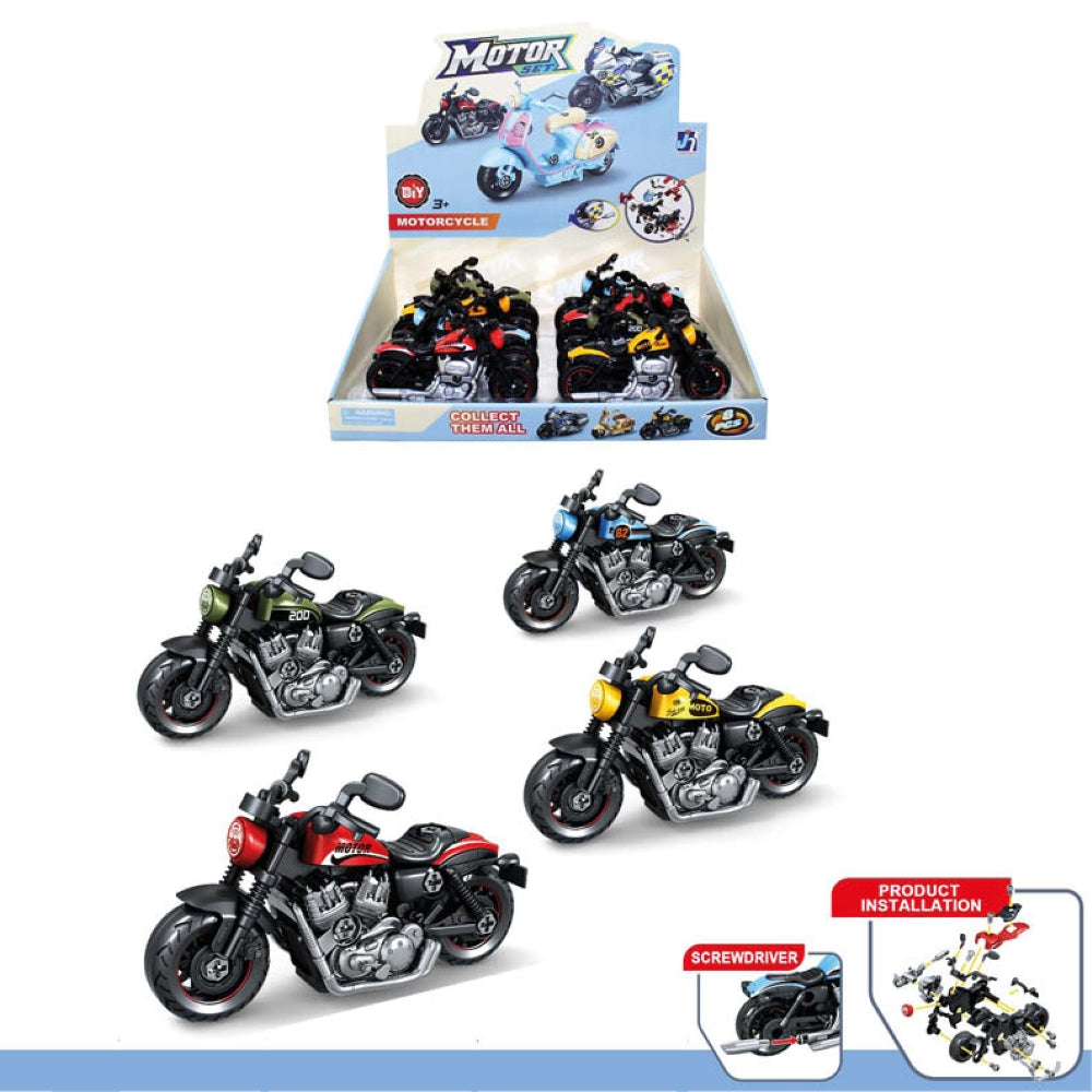 Friction Take Apart Motorcycle Asst