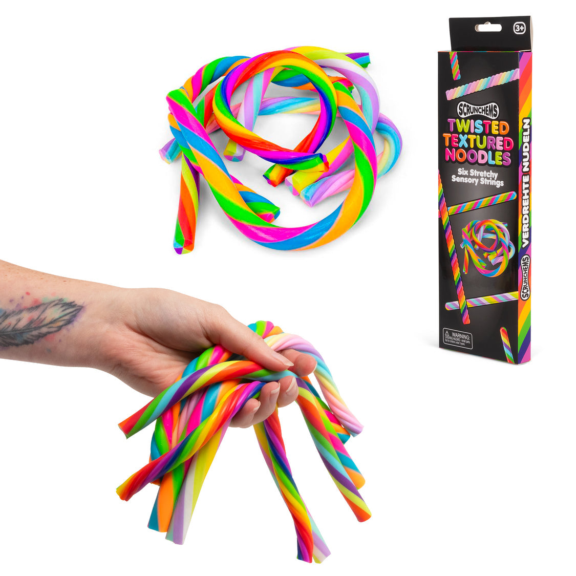 Scrunchems Twisted Textured Noodles Fidget Toy