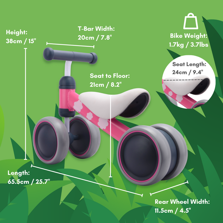 Boldcube Baby Balance Bike (Pink)
