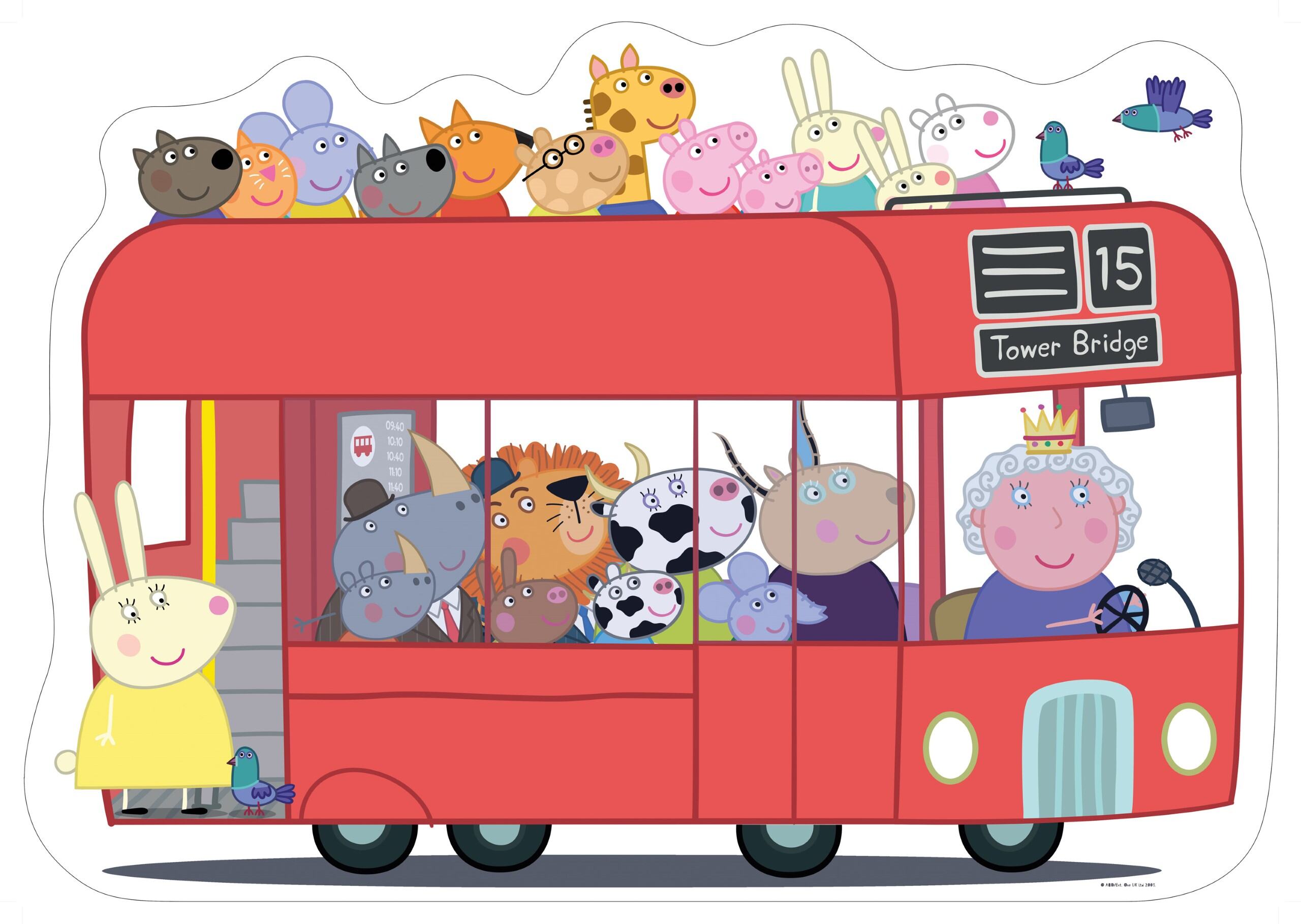 Peppa Pig London Bus Shaped Giant Floor Puzzle, 24pc