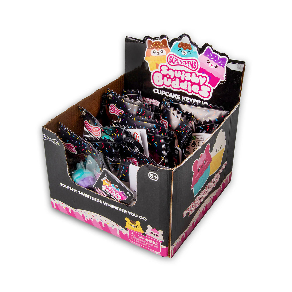 Scrunchems Squishy Buddies Cupcake Keyring Fidget Toy