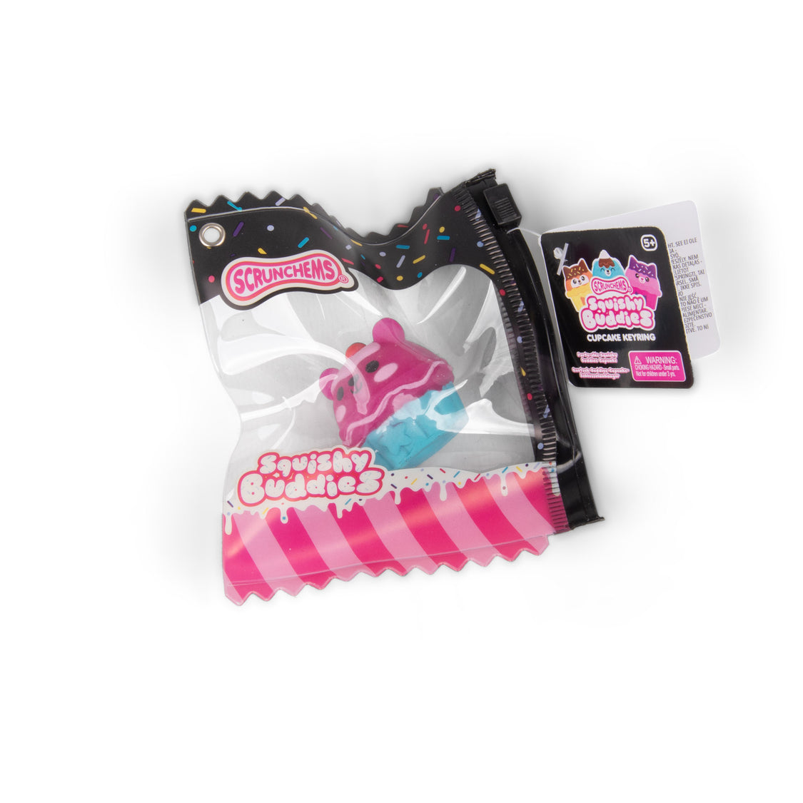 Scrunchems Squishy Buddies Cupcake Keyring Fidget Toy