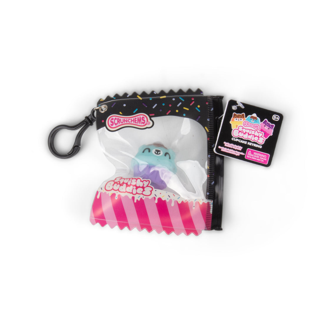 Scrunchems Squishy Buddies Cupcake Keyring Fidget Toy