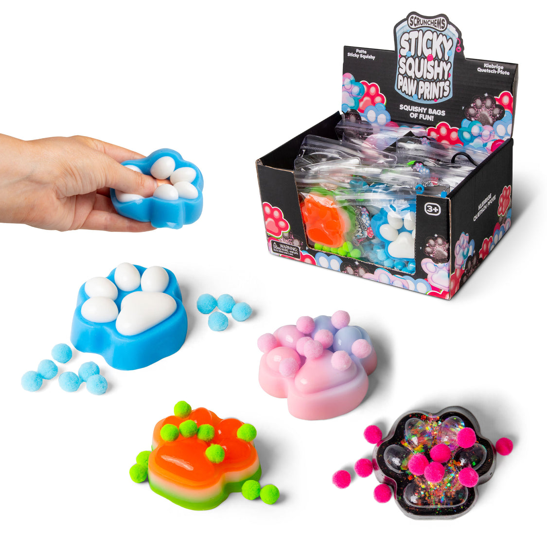 Scrunchems Sticky Squishy Paw Prints Assortment