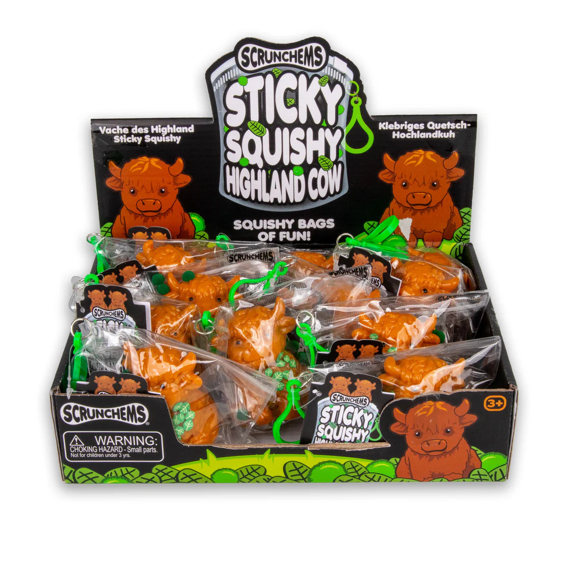 Scrunchems Sticky Squishy Highland Cow Sensory Fidget Toy