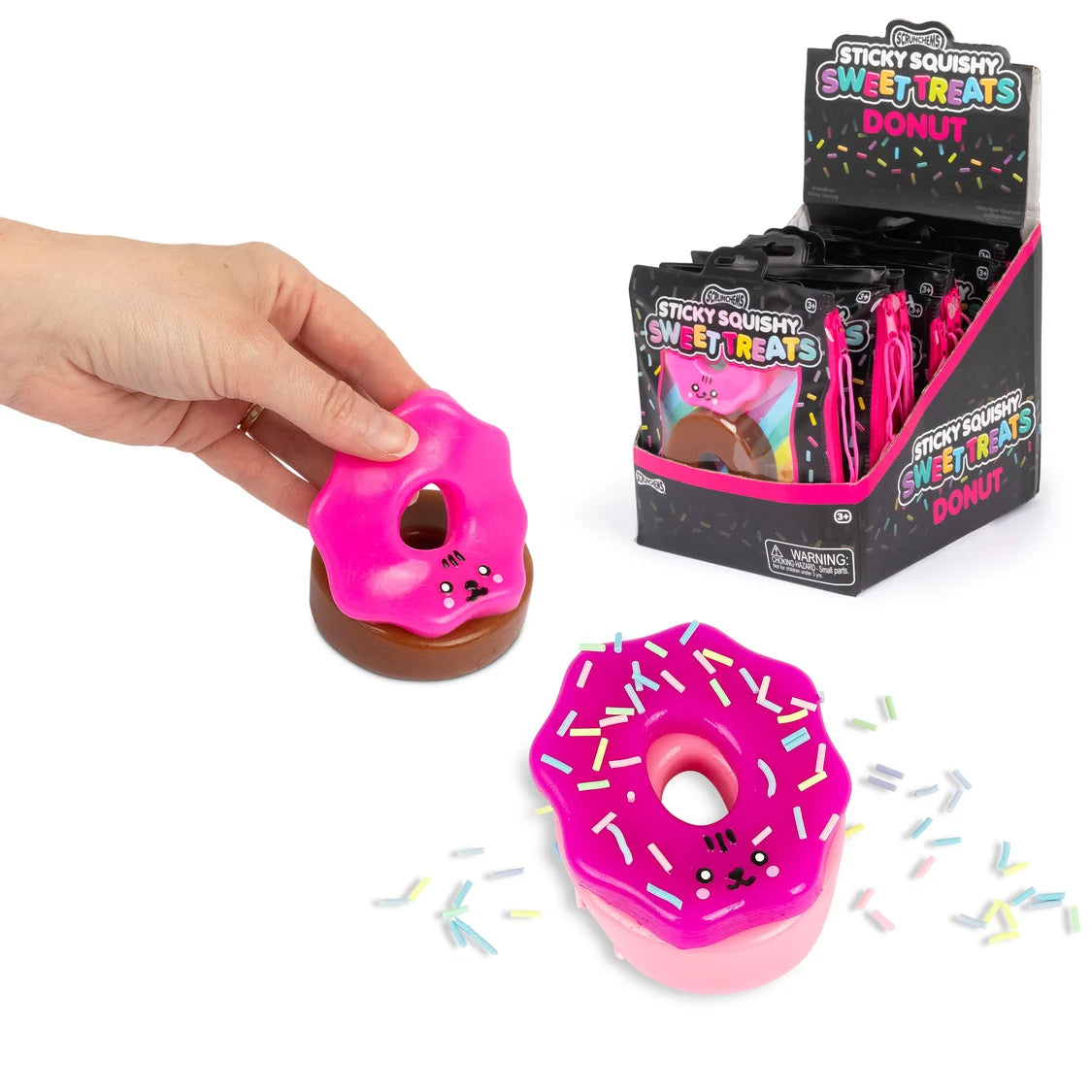 Scrunchems Sweet Treats Sticky Squishy Donut Sensory Fidget Toy