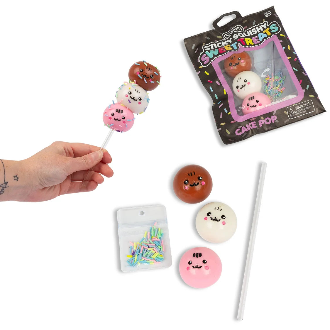 Scrunchems Sweet Treats Sticky Squishy Cake Pop Sensory Toy
