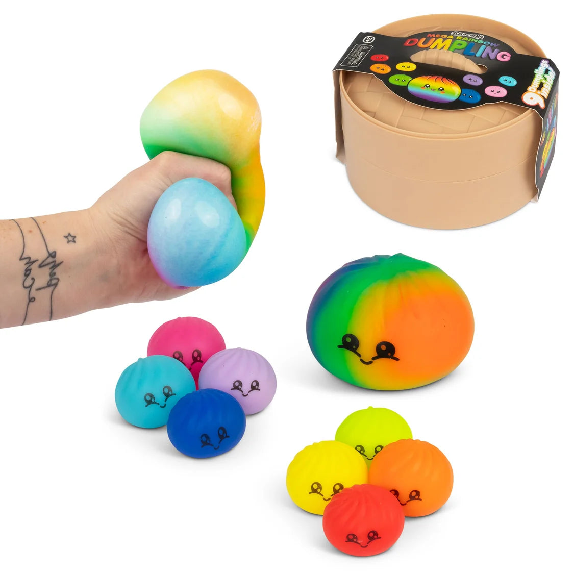 Scrunchems Mega Rainbow Dumpling Set Fidget Toy