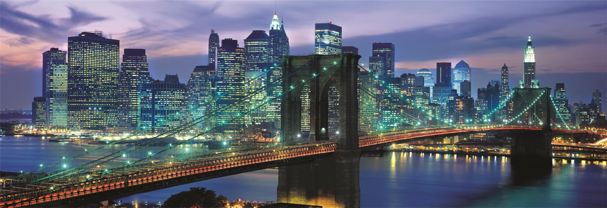 1000Pc New York Brooklyn Bridge Panorama