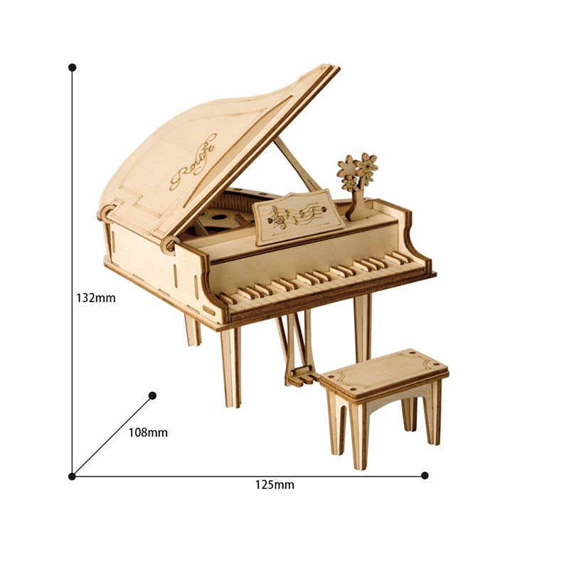 Rokr Grand Piano 3D wooden puzzle Model Kit