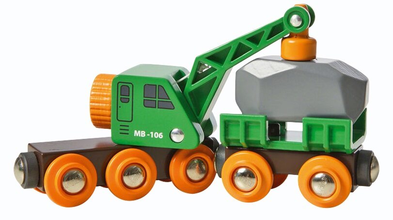 BRIO Clever Crane Wagon