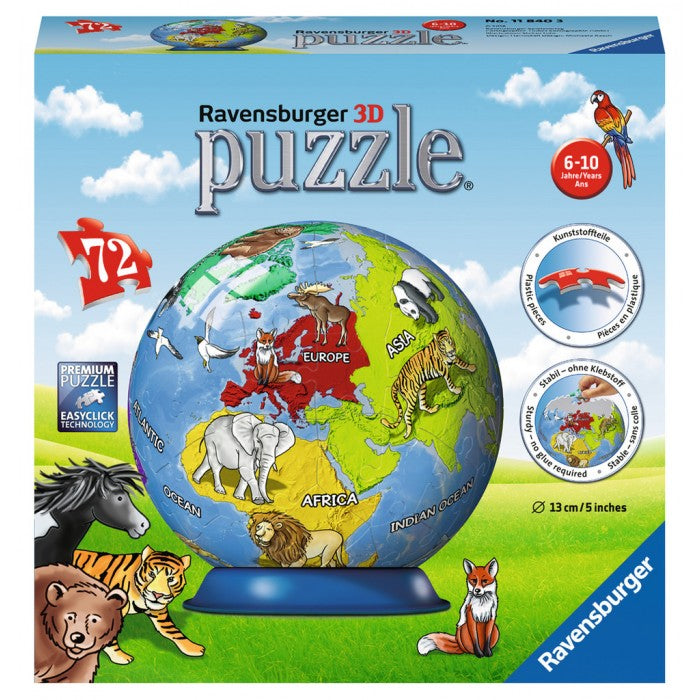 Ravensburger Children's globe 72 Piece 3D Jigsaw Puzzle