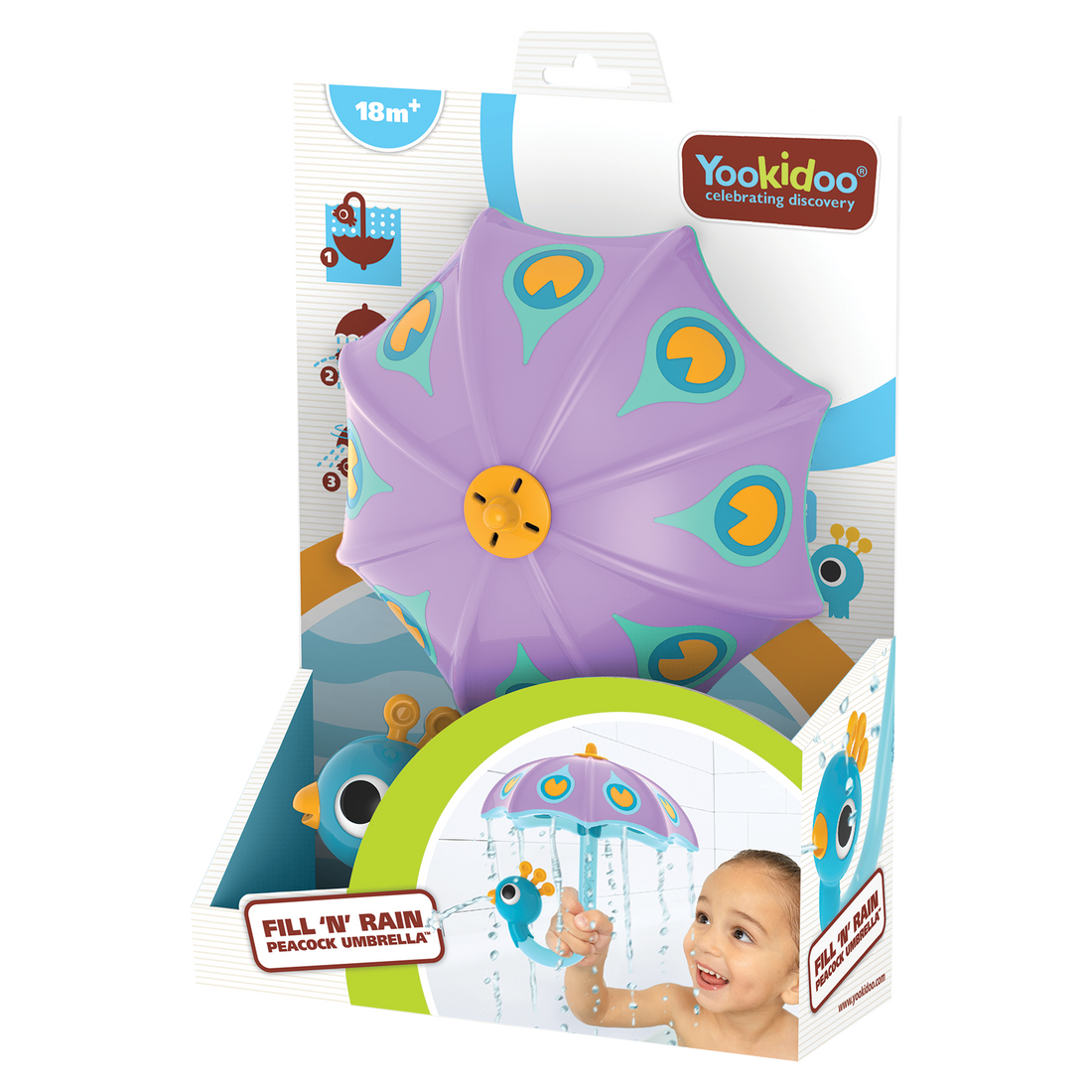 Fill N Rain Peacock Umbrella-Purple