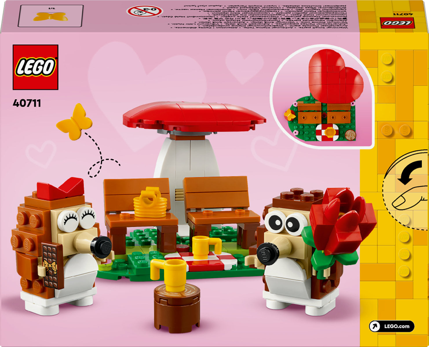 LEGO Hedgehog Picnic Date Animal Toy Playset 40711