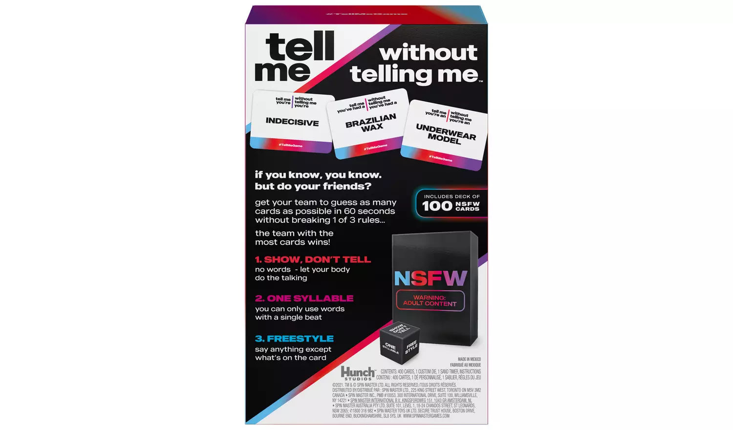 Tell Me Without Telling Me