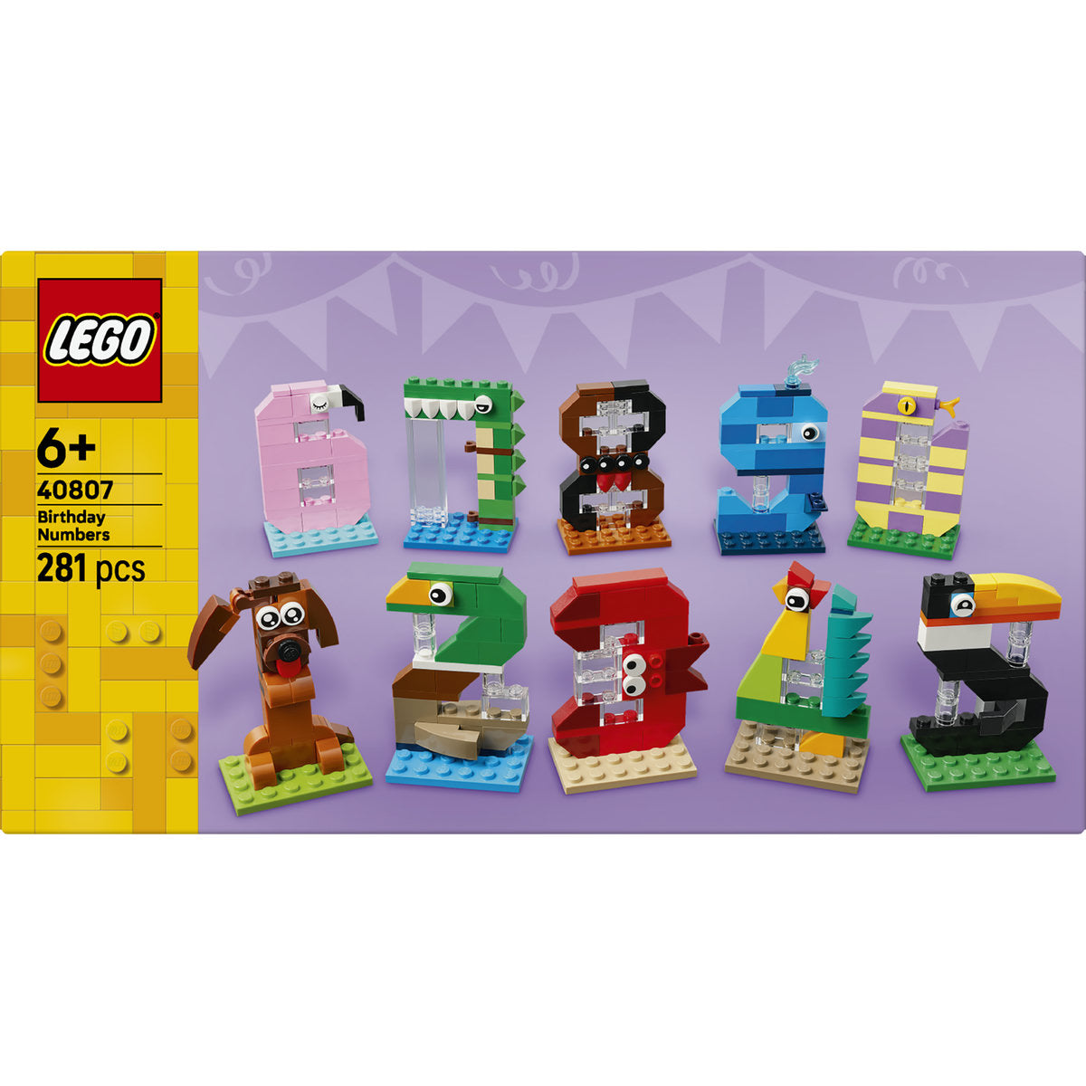 LEGO Birthday Numbers Cake Topper Building Set 40807