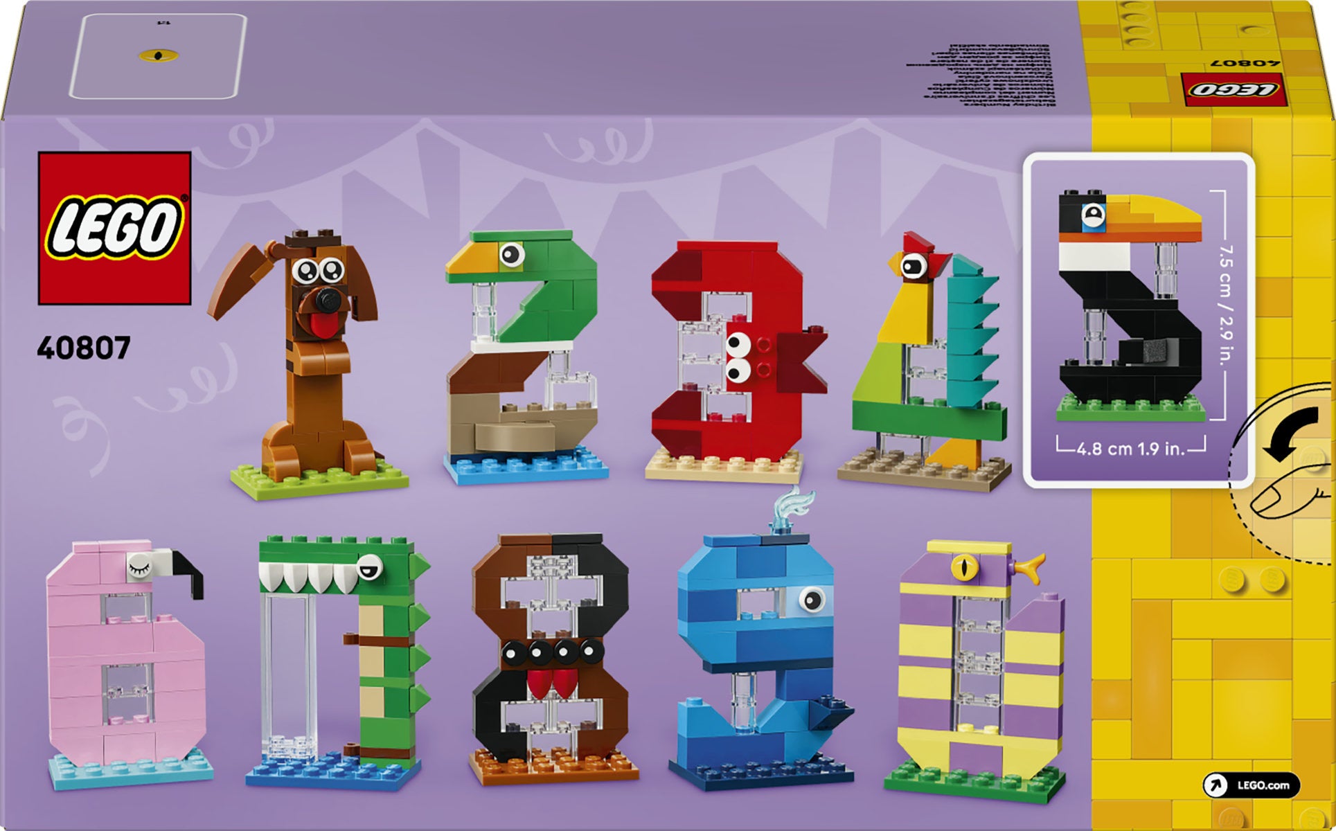 LEGO Birthday Numbers Cake Topper Building Set 40807