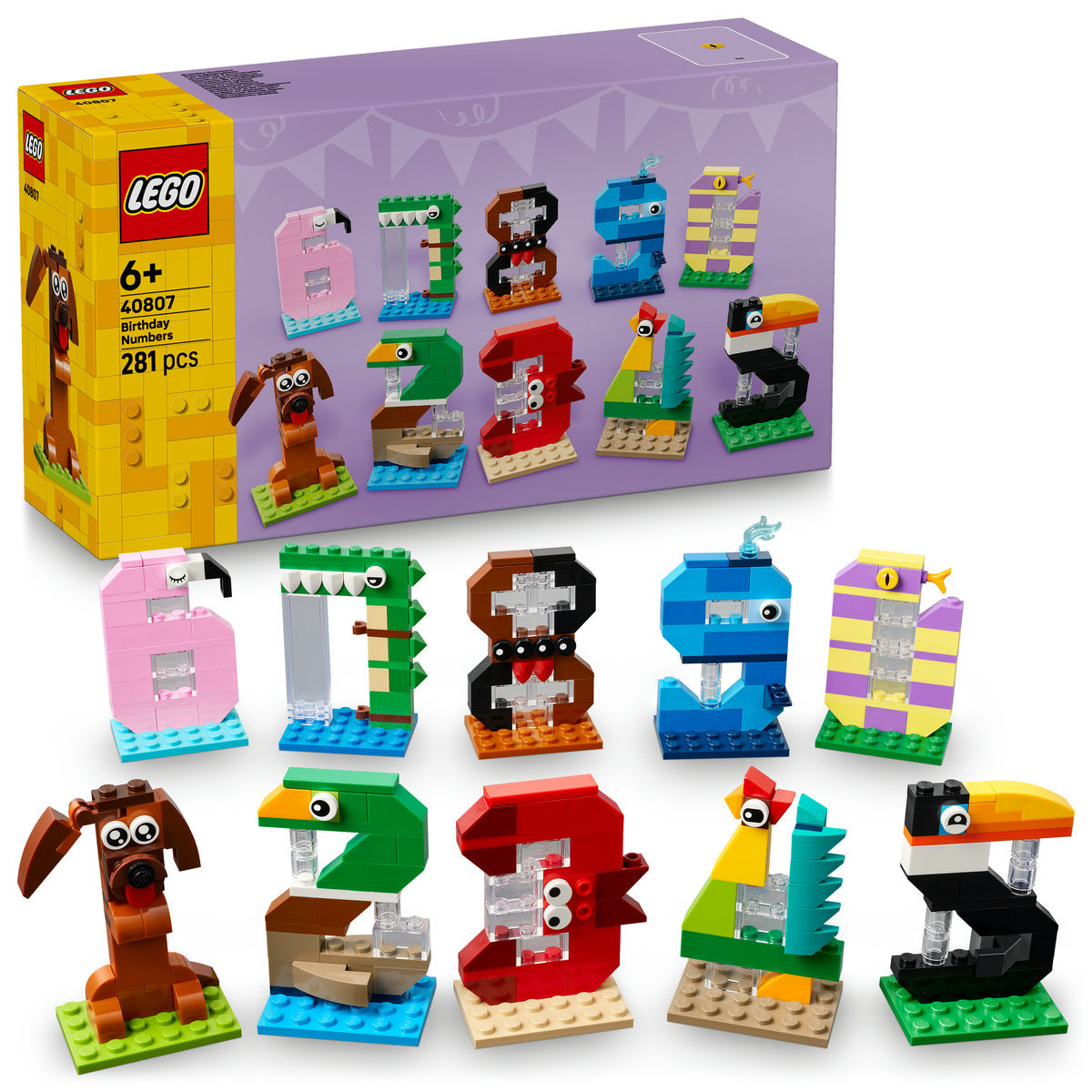 LEGO Birthday Numbers Cake Topper Building Set 40807