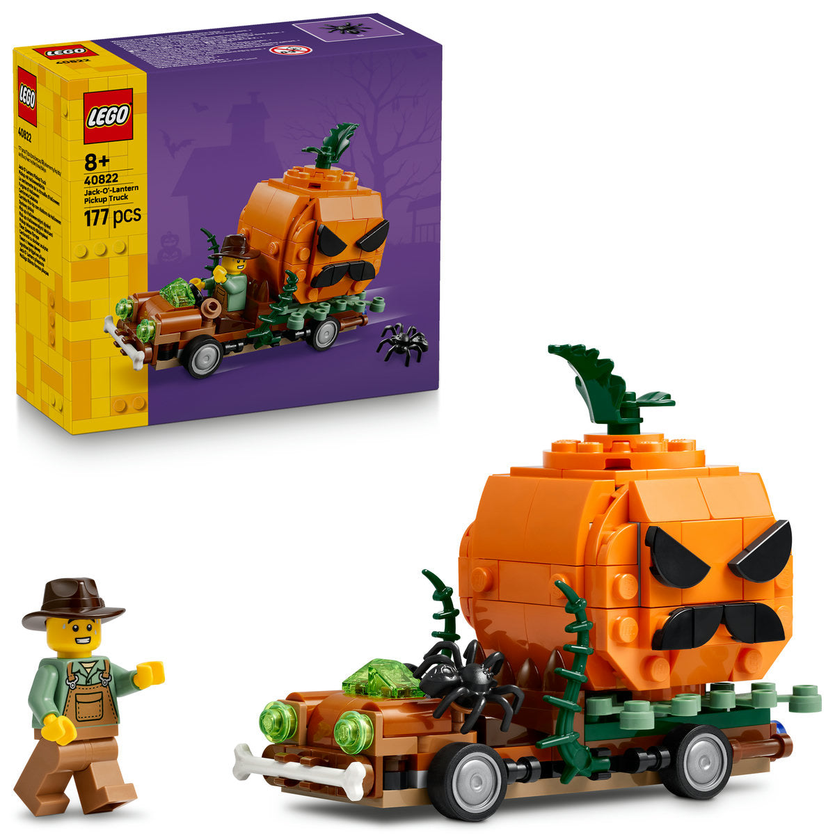 LEGO Jack-o'-Lantern Pickup Truck Building Set 40822