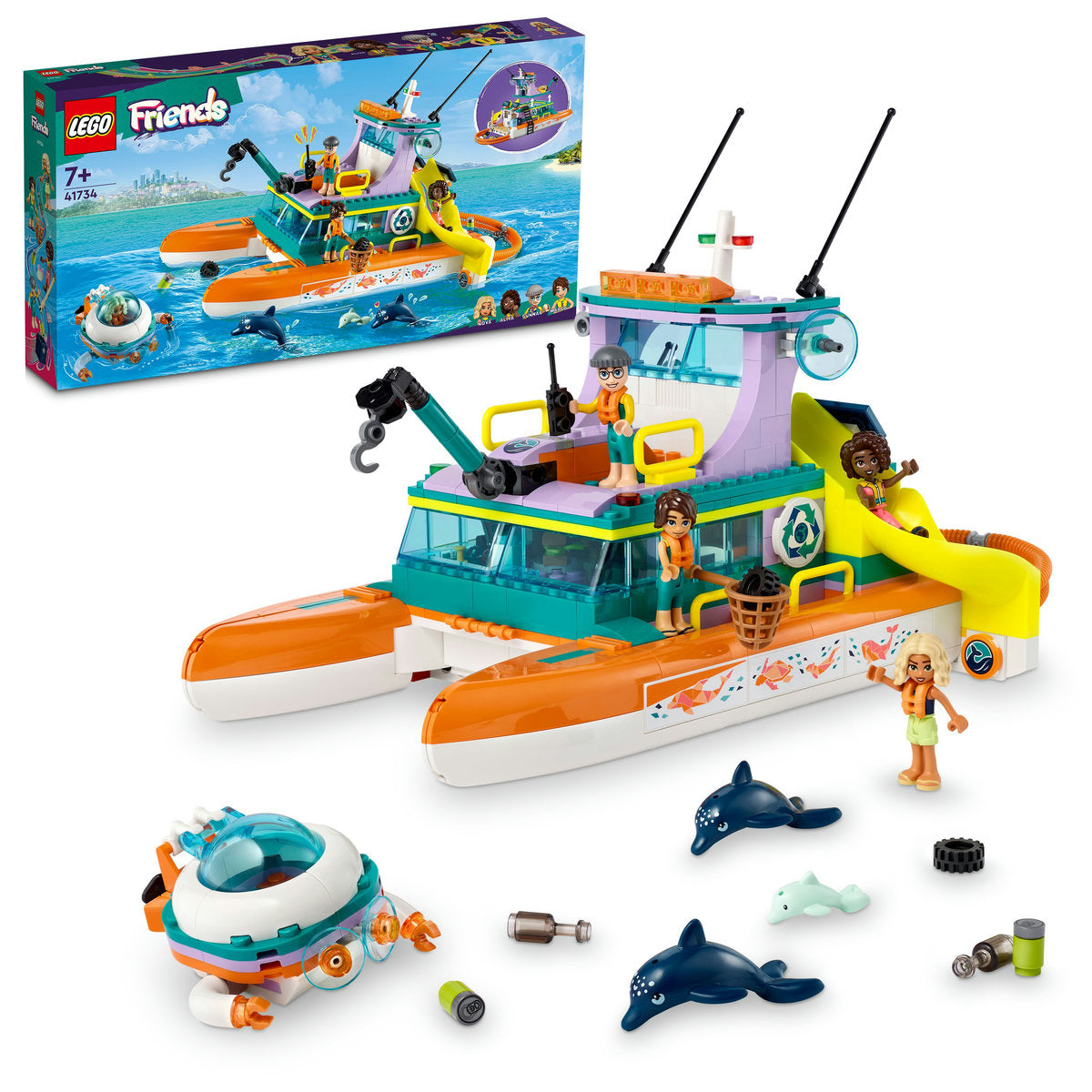 LEGO Friends Sea Rescue Boat Toy Playset 41734