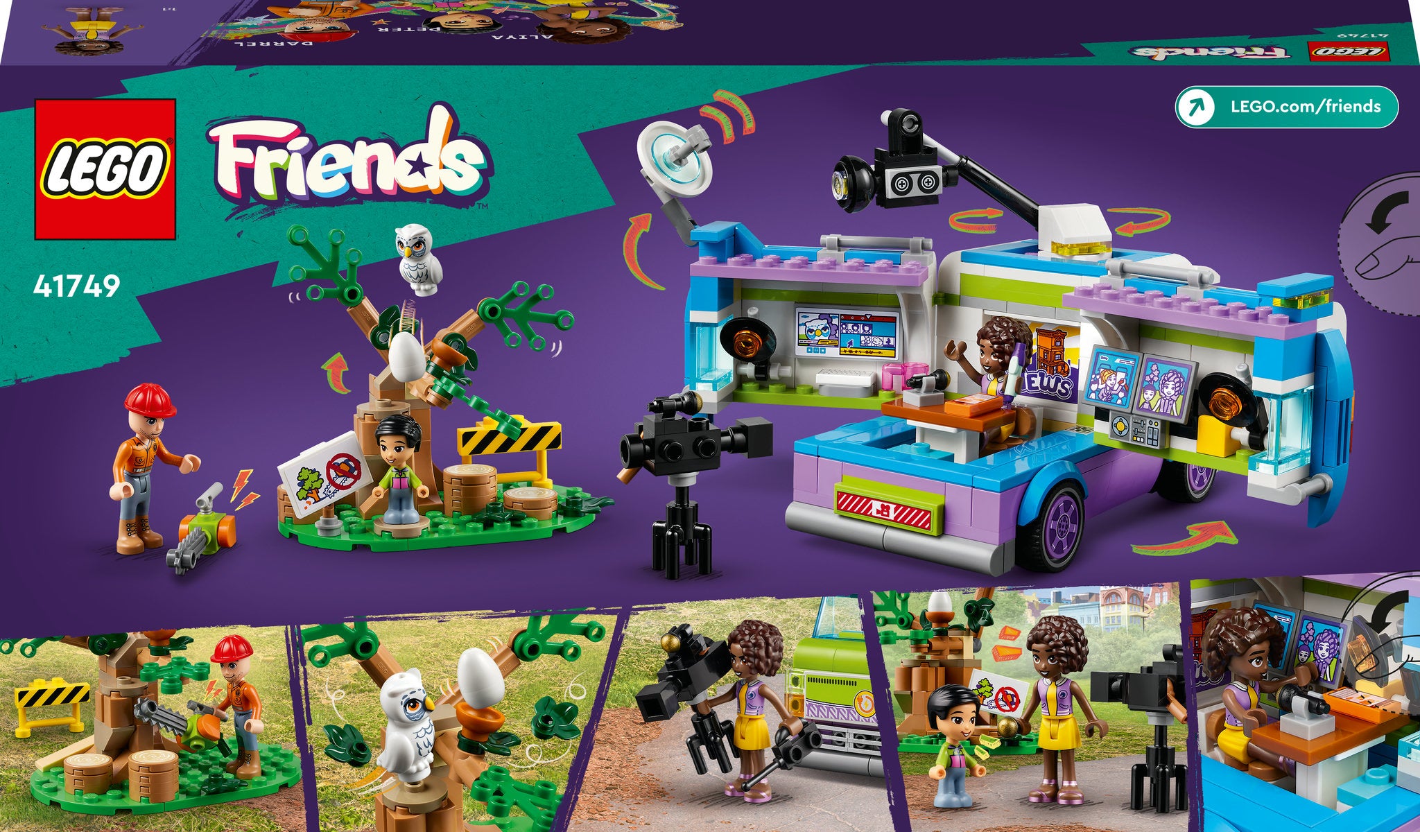 LEGO Friends Newsroom Van Animal Rescue Set 41749