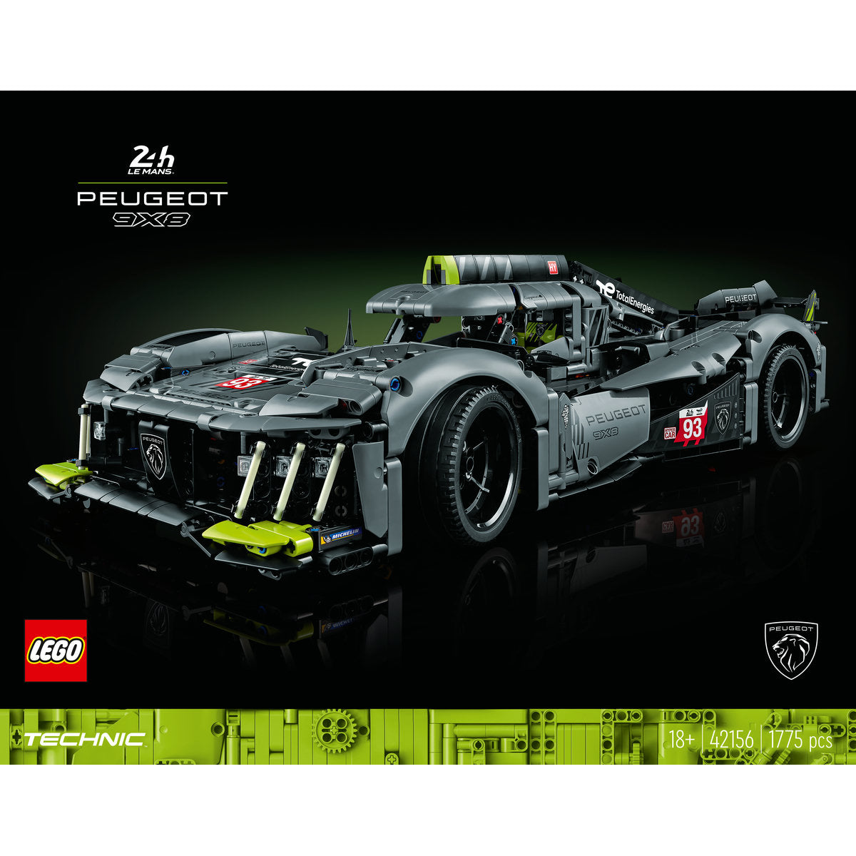 LEGO Technic PEUGEOT 9X8 24H Le Mans Hybrid Hypercar 42156 - Moons Toystore