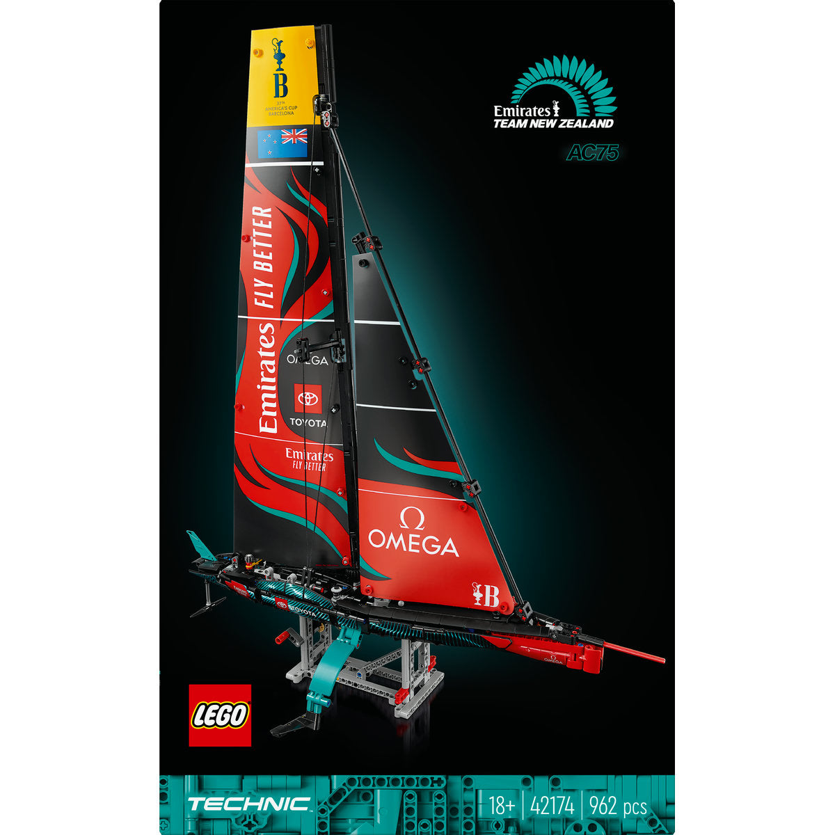 LEGO Technic Emirates Team New Zealand AC75 Yacht 42174 - Moons Toystore