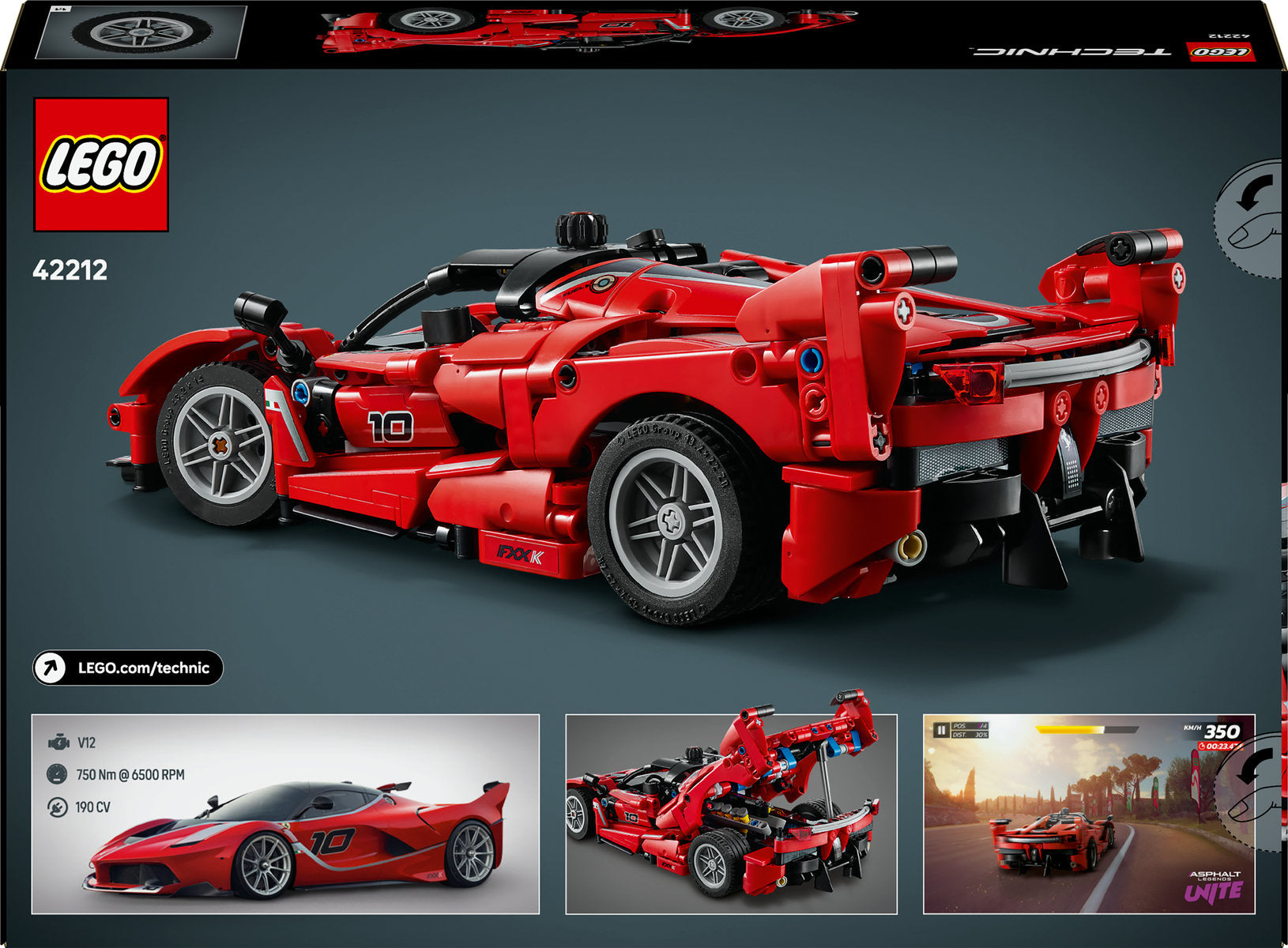 LEGO Technic Ferrari FXX K Race Car Toy 42212