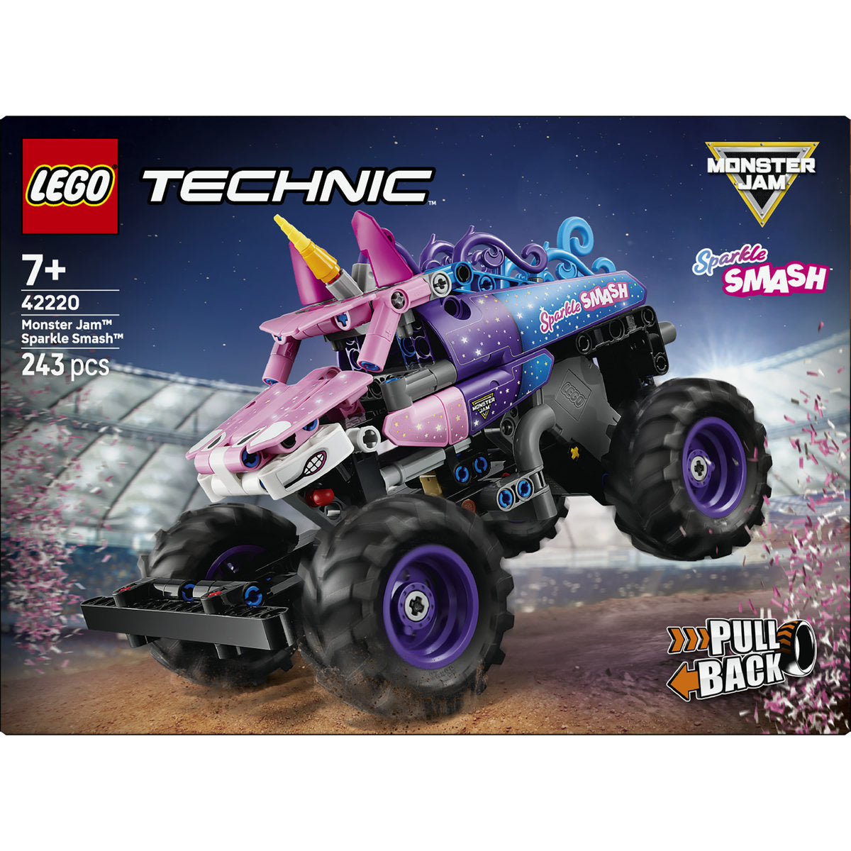 LEGO Technic Monster Jam Sparkle Smash Pull-Back Toy 42220