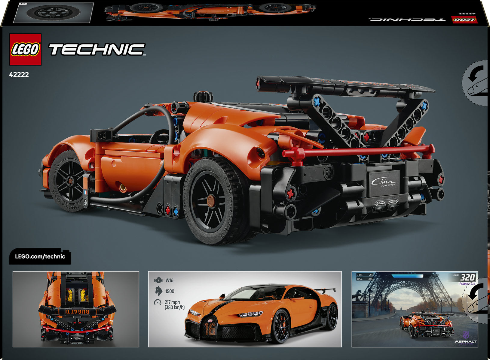 LEGO Technic Bugatti Chiron Pur Sport Hypercar 42222